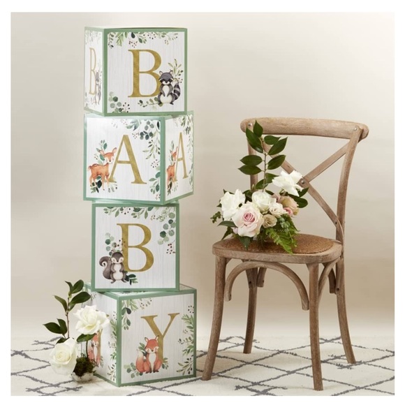 Lot of Woodland Baby Shower Decor & Games - Gently Used - Picture 2 of 7